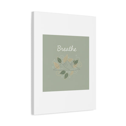 Breathe Mountain Line Canvas | Nature Symbols, Minimal Forest Wall Art