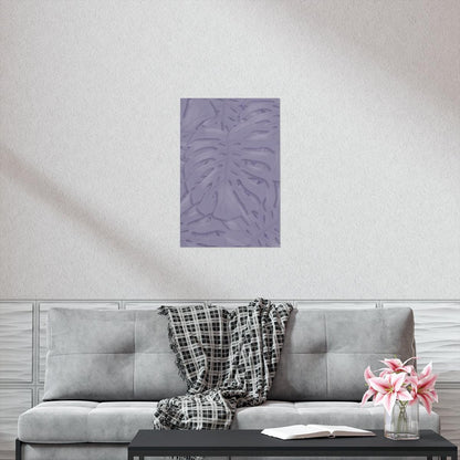 Violet Monstera Botanical Print – Unframed Wall Art