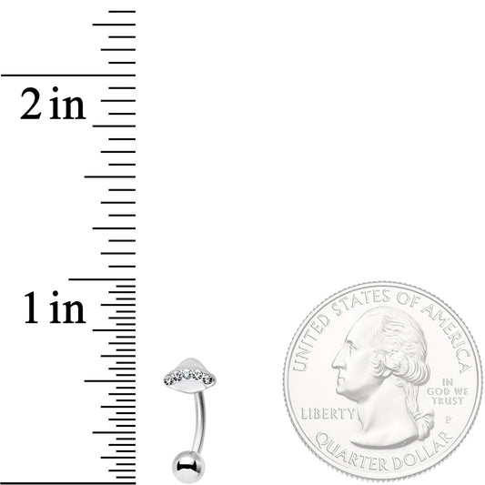 16G 5/16 Alien Spacecraft UFO Curved Eyebrow Ring