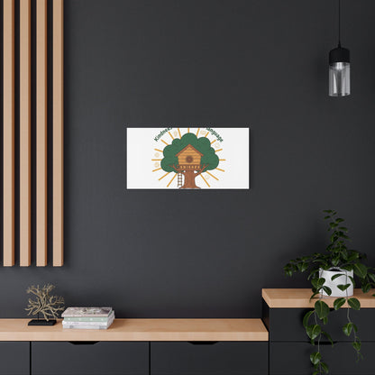 Kindness Is a Universal Language Canvas | Eco Humor, Treehouse Art