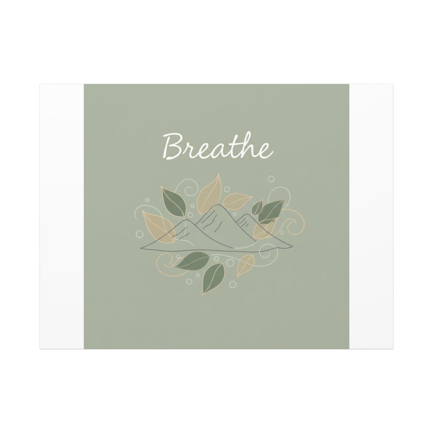 Breathe Mountain Line Canvas | Nature Symbols, Minimal Forest Wall Art
