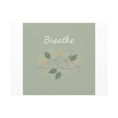 Breathe Mountain Line Canvas | Nature Symbols, Minimal Forest Wall Art