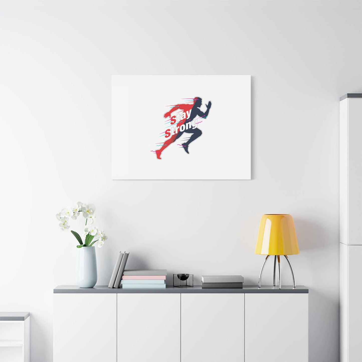 Stay Strong Runner Canvas | Fitness Motivation, Gym Wall Art