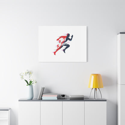 Stay Strong Runner Canvas | Fitness Motivation, Gym Wall Art