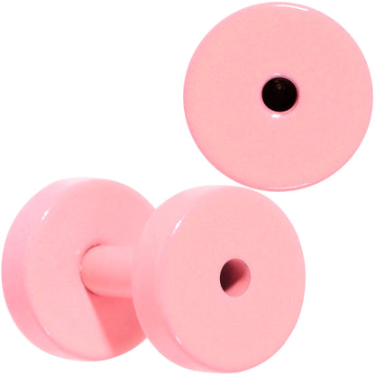 Sweet Pastel Pink Screw Fit Tunnel Plug Set 16G to 19mm