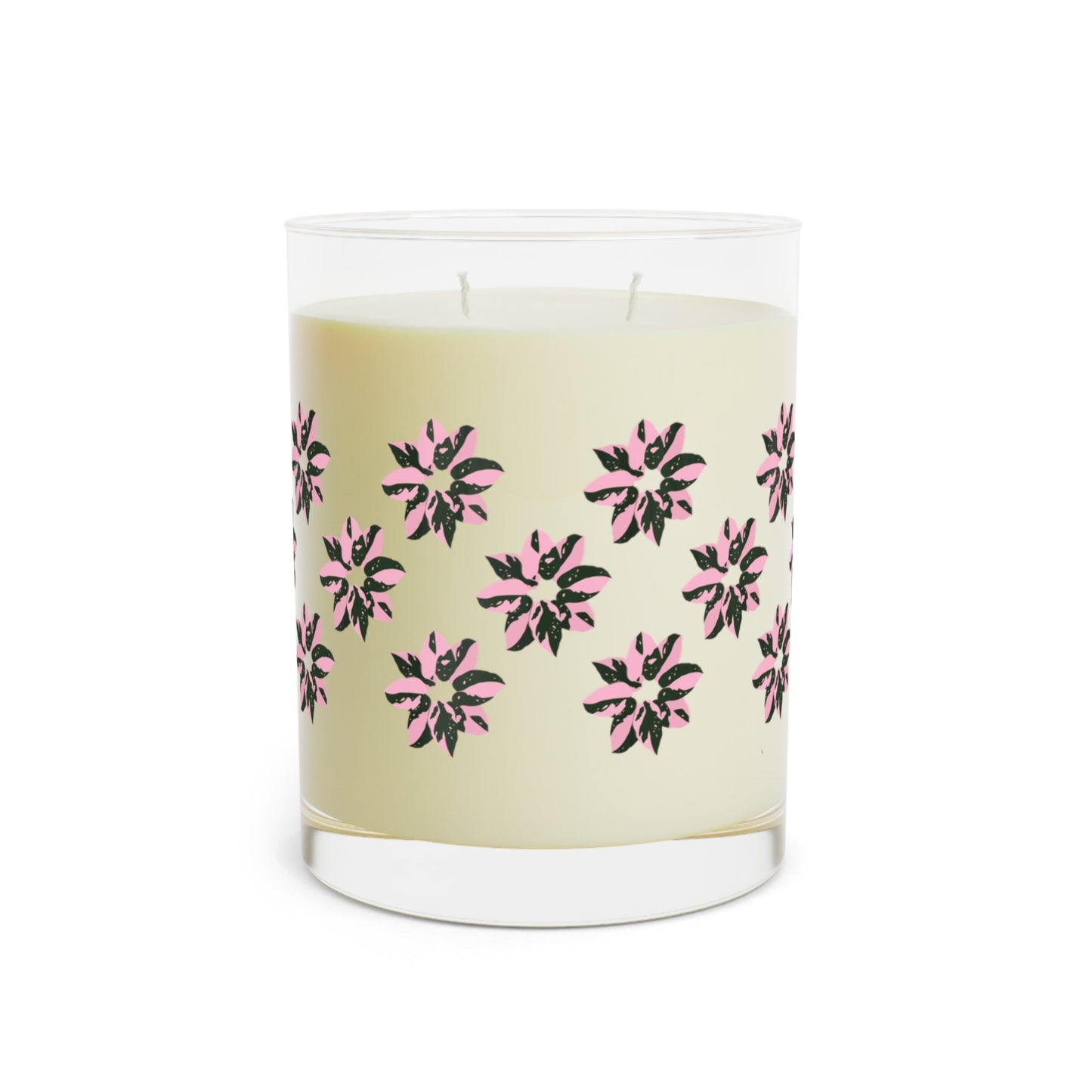 Pink Princess Philodendron Pattern Soy Candle 11 oz – Three Scent Options