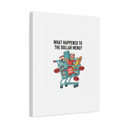 What Happened to the Dollar Menu? Canvas | Grocery Prices Meme, Price Shock Wall Art