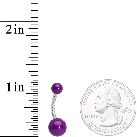 Purple Glow in the Dark Totally Twisted Belly Ring
