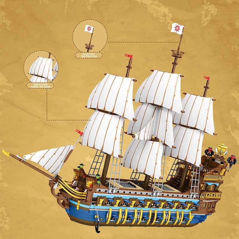 Pirate Ship Assembly Nautical Model Educational Toys