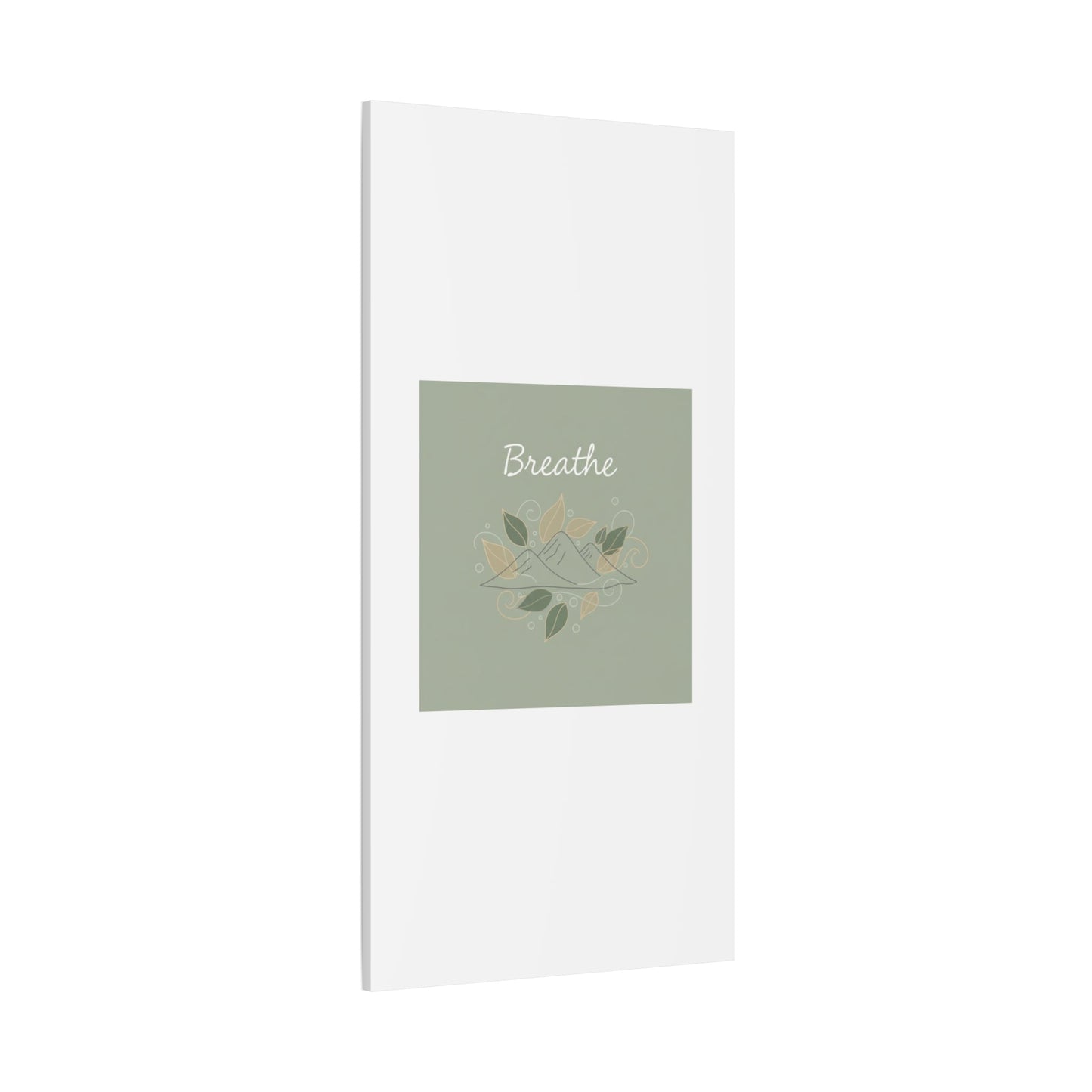 Breathe Mountain Line Canvas | Nature Symbols, Minimal Forest Wall Art
