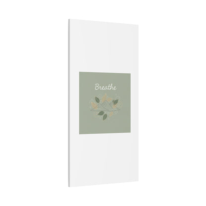 Breathe Mountain Line Canvas | Nature Symbols, Minimal Forest Wall Art