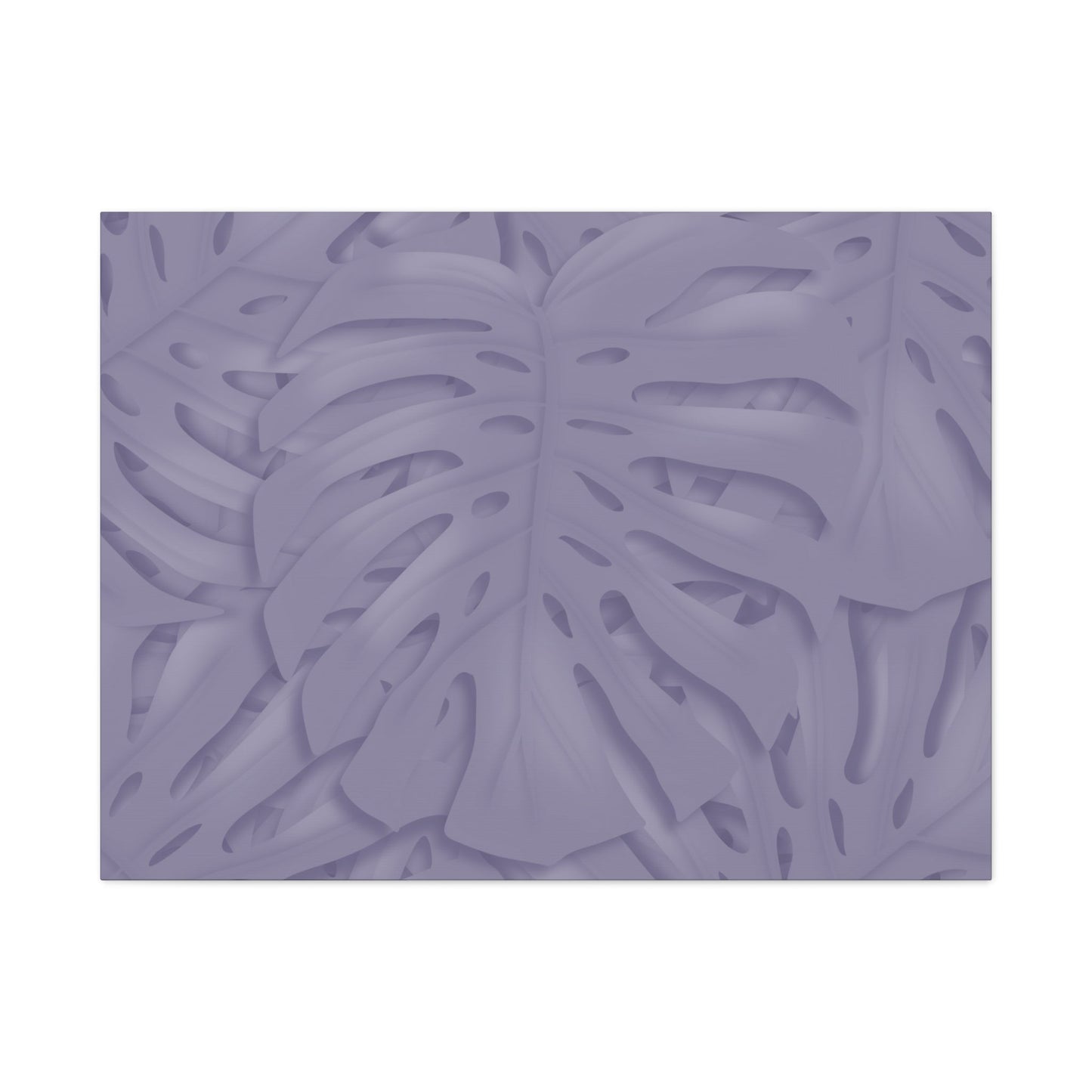 Violet Monstera Canvas Print – Botanical Wall Art