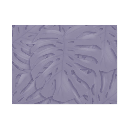 Violet Monstera Canvas Print – Botanical Wall Art