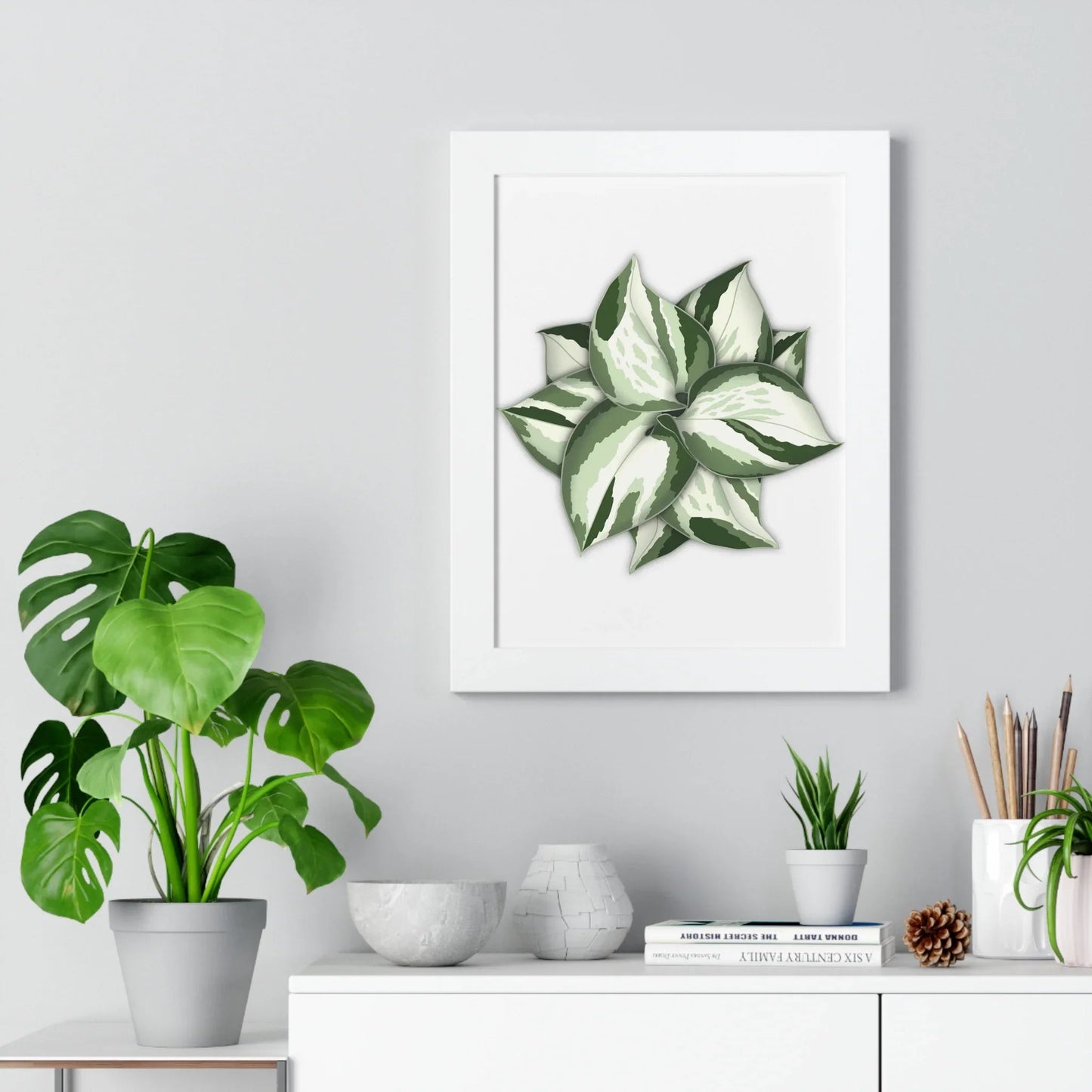 Manjula Pothos Framed Print – Botanical Wall Art