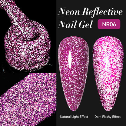 Nail Art Fluorescent Crushed Diamond Gel Polish