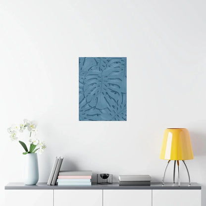 Cerulean Monstera Botanical Print – Unframed Wall Art