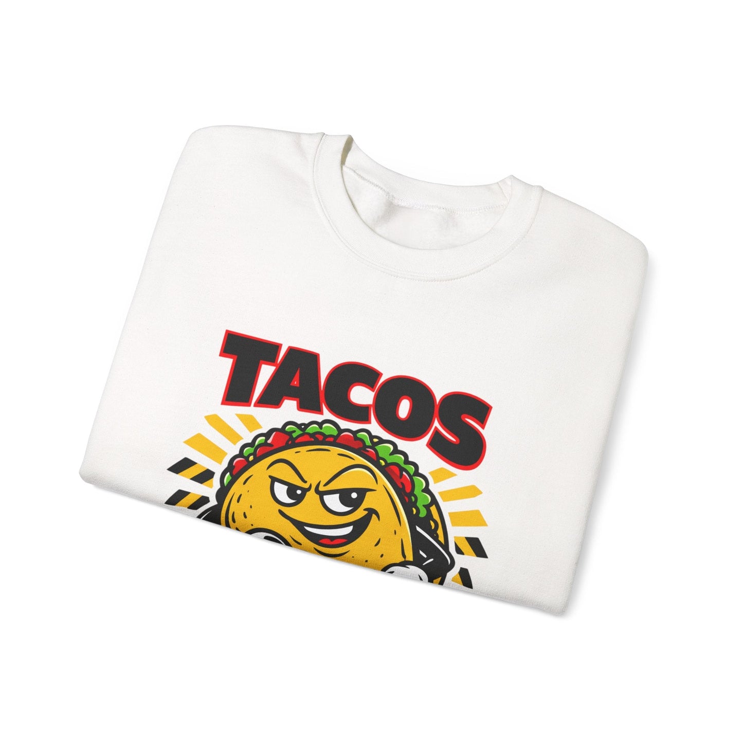 Tacos Not Tariffs Sweatshirt | taco pun, tariff protest typography