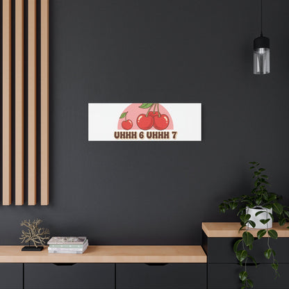 Six Severn Cherry Retro Graphic Canvas | kawaii fruit print, vintage cherry design