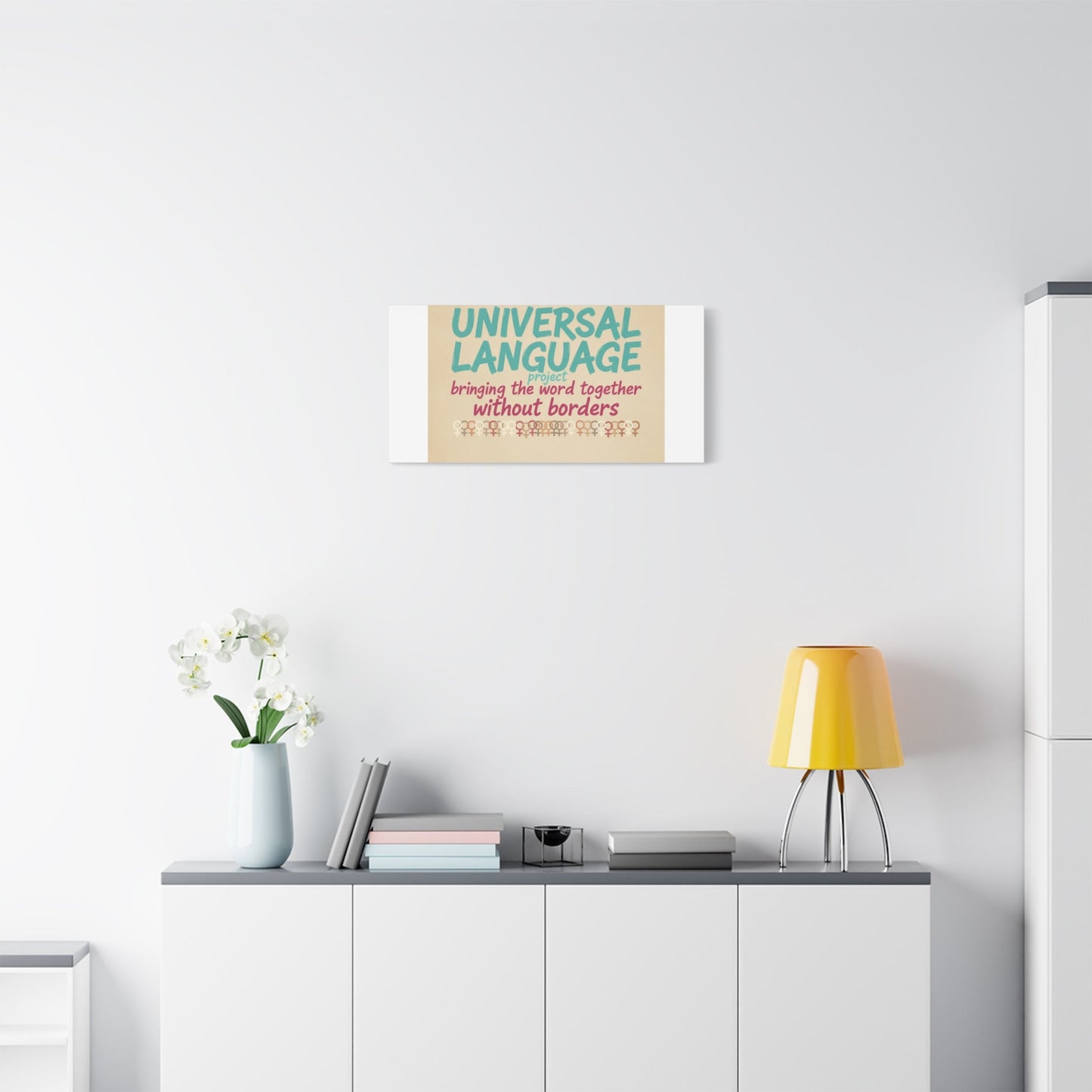 Universal Language Canvas | empowerment slogan, equality wall art