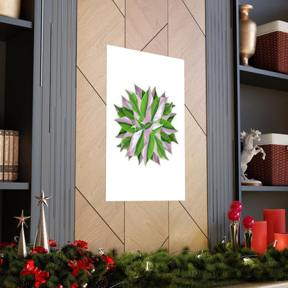 Syngonium Tricolor Pattern Botanical Print – Unframed Wall Art
