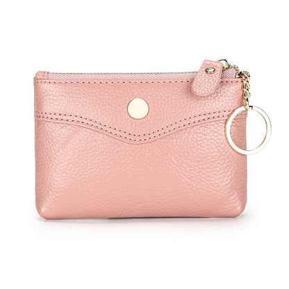 Short mini leather coin purse