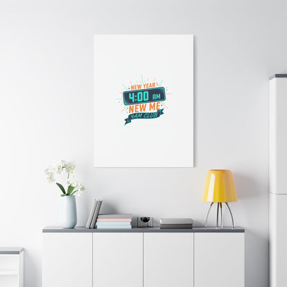 4AM Club New Year Graphic Canvas | Holiday Party Novelty, Festive New Year Decor