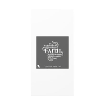 handwritten faith ribbon Canvas | sketch aesthetic, doodle design