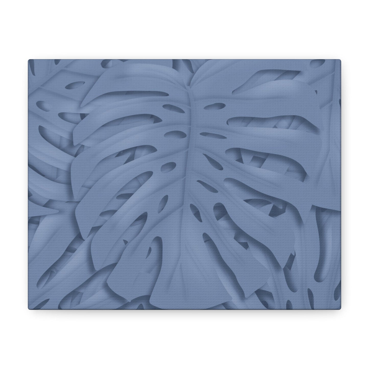 Blue Monstera Canvas Print – Botanical Wall Art