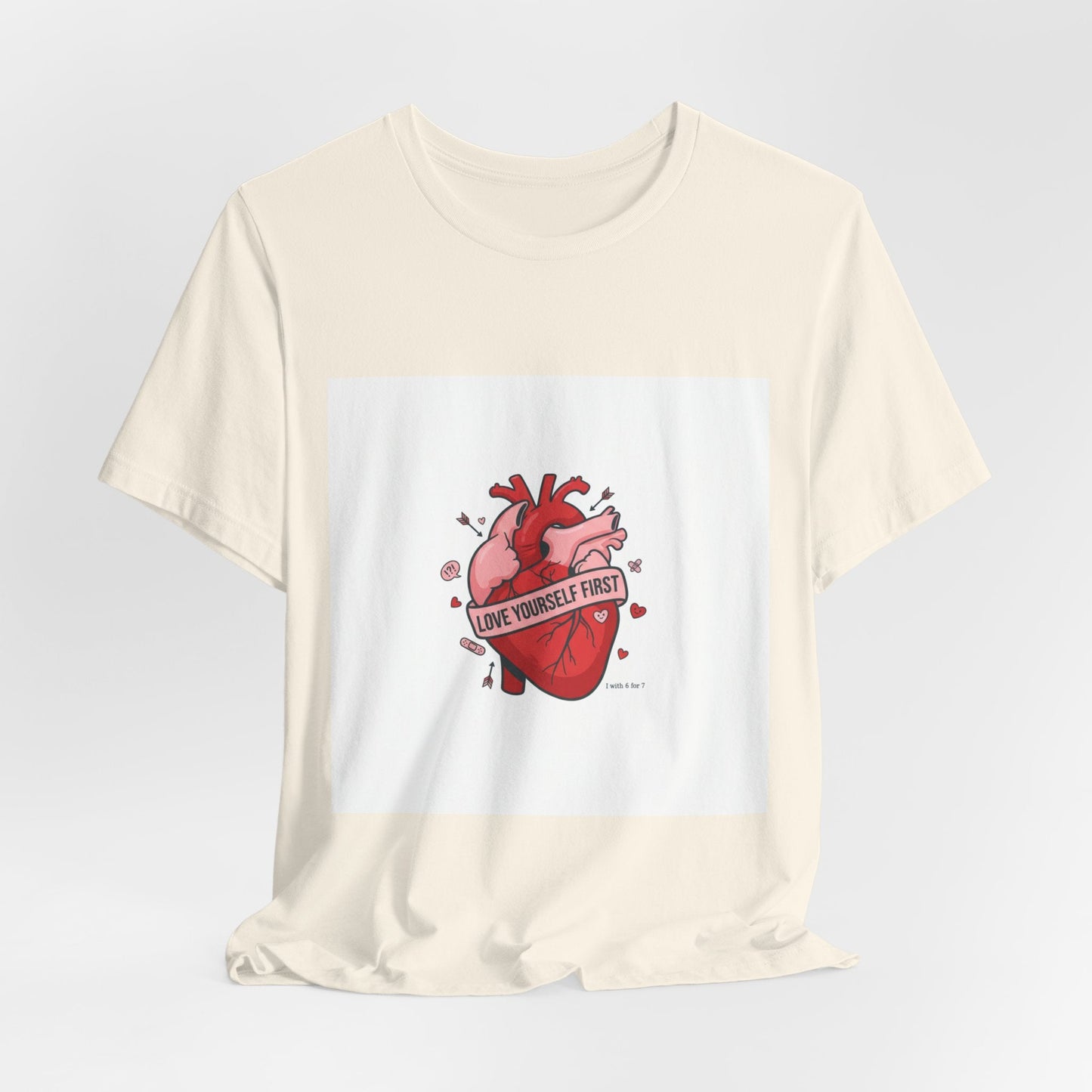 Love Yourself First Tee | anti love graphic, edgy heart shirt