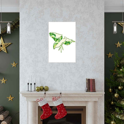 Marble Syngonium Botanical Print – Unframed Wall Art
