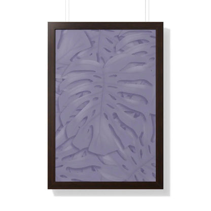 Violet Monstera Framed Print – Botanical Wall Art