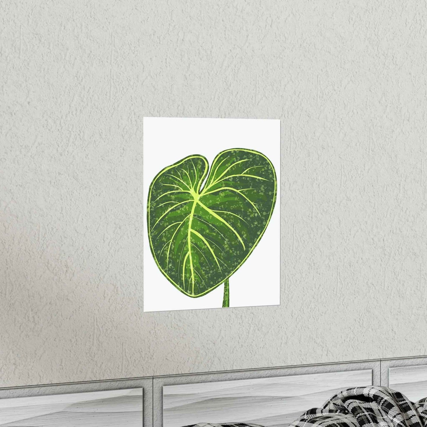 Philodendron Gloriosum Botanical Print – Unframed Wall Art