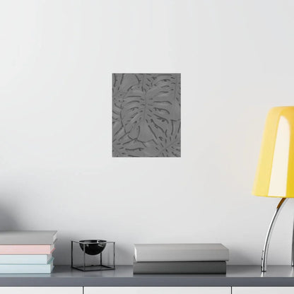Grey Monstera Botanical Print – Unframed Wall Art