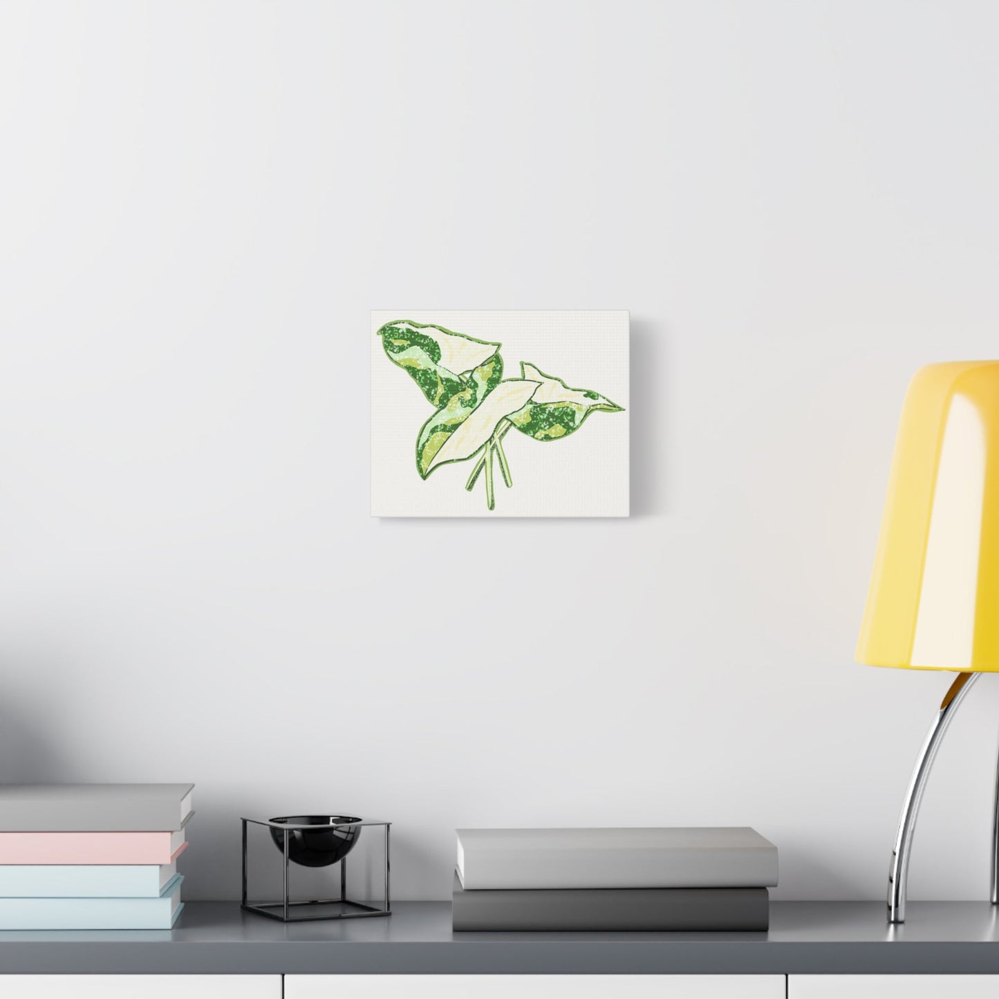 Marble Syngonium Canvas Print – Botanical Wall Art
