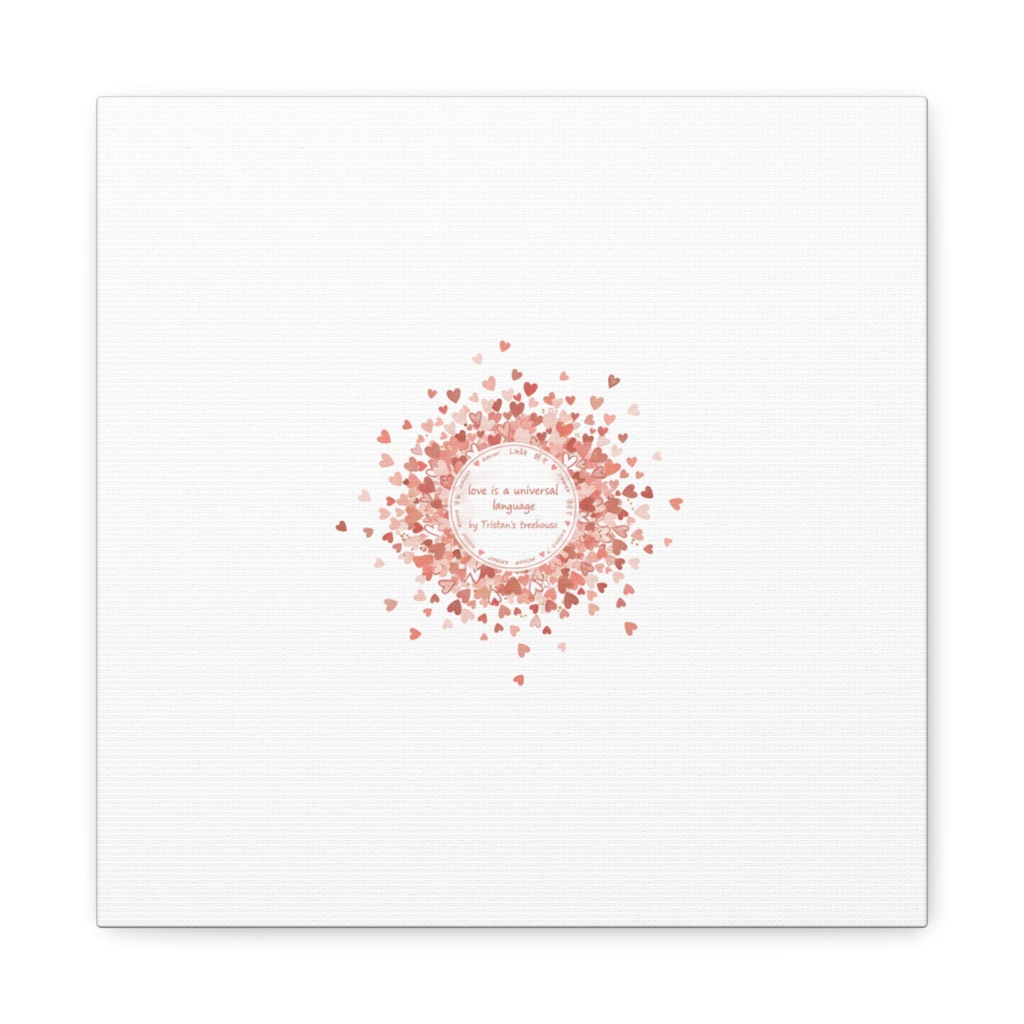 Tiny Heart Confetti Canvas | Matte Stretched Wall Art