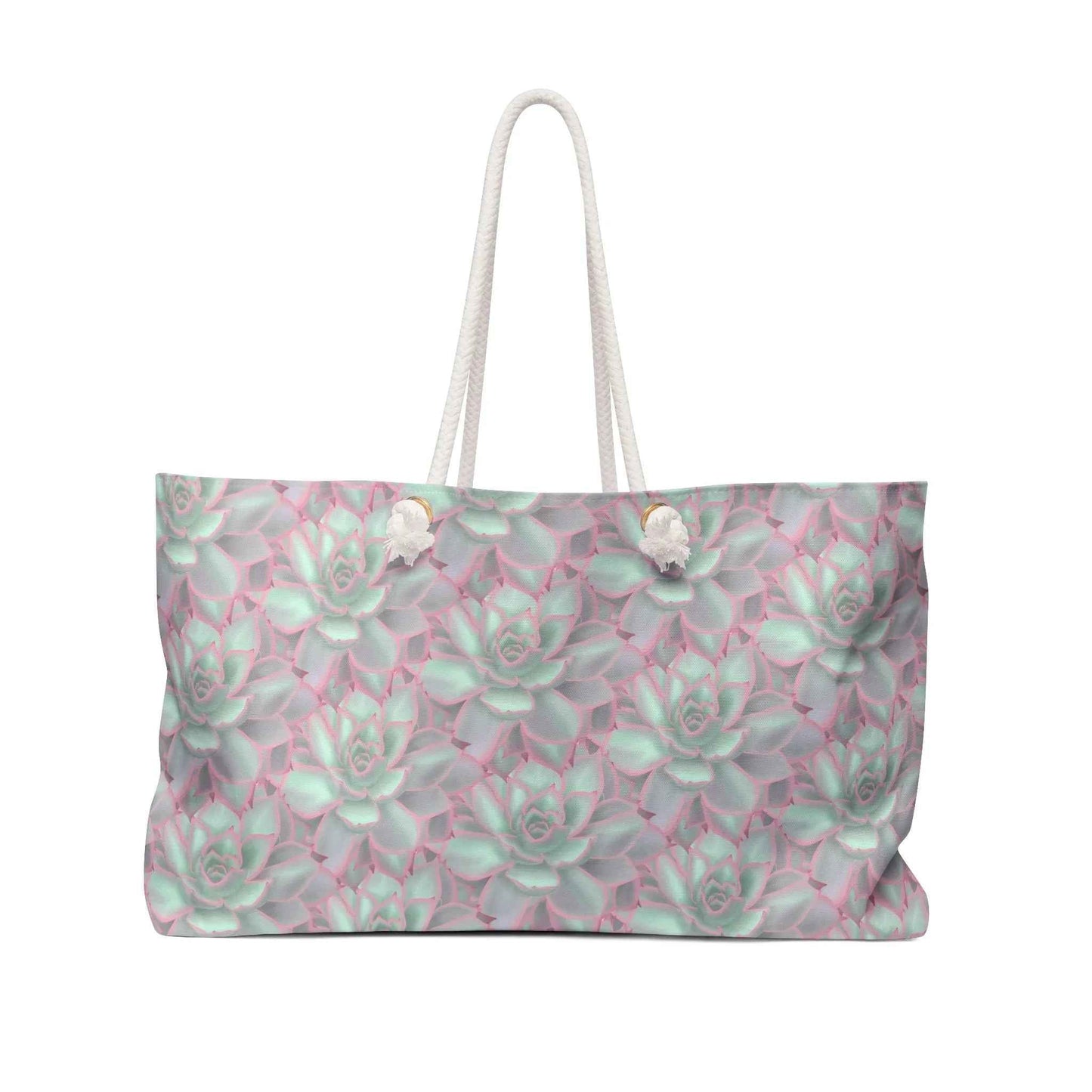 Echeveria Violet Queen Succulent Pattern Weekender Bag