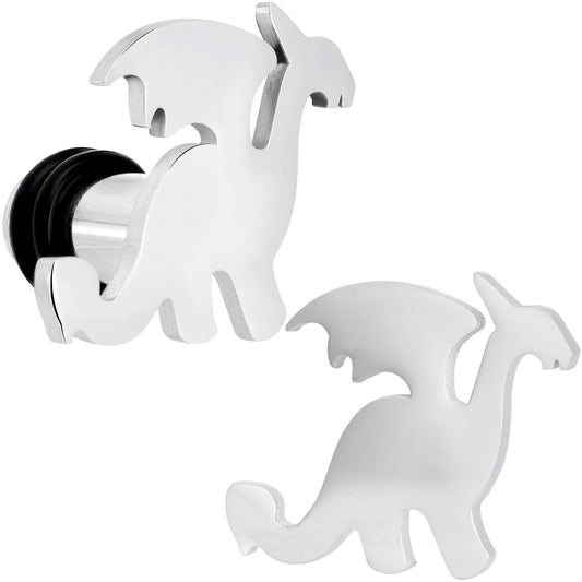 Steel Fantasy Dragon Single Flare Plug Set 14G to 2G