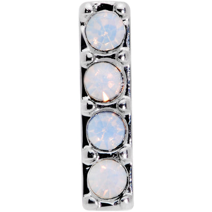 16G 5/16 White Faux Opal Quartet Cartilage Tragus Earring