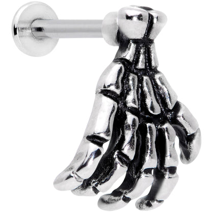 16G 5/16 Spooky Skeleton Hand Halloween Labret Monroe Tragus