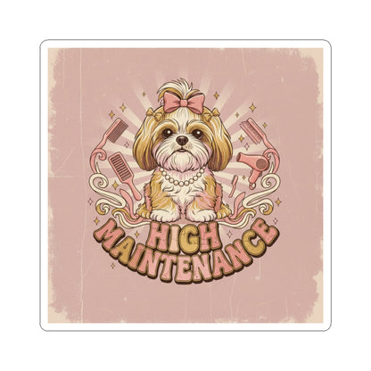 Spoiled Shih Tzu Funny Sticker — Cute Sarcastic Dog Decal
