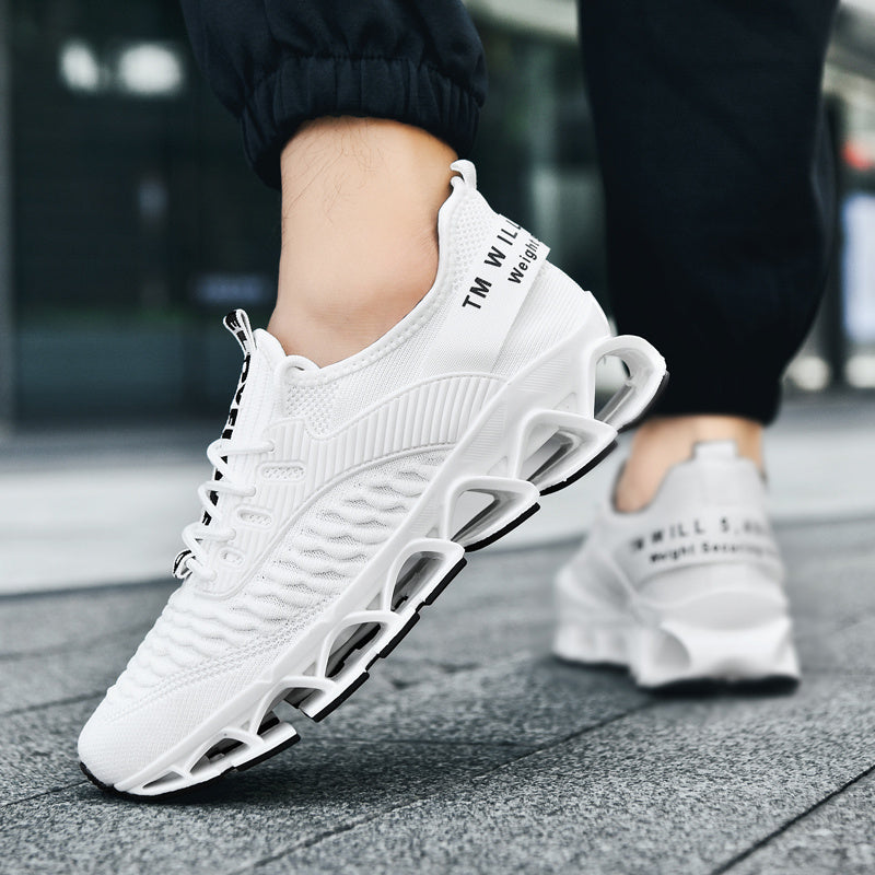 Athletic Footwear for Men - Cozy And Airy Sneakers, Practical, with a Soft Sole Ideal for Prolonged Standing, Featuring a Fish Scale Pattern for Gym Workouts, Walking, And Outdoor Pursuits
