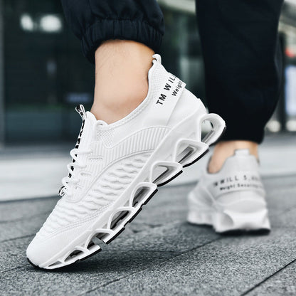 Athletic Footwear for Men - Cozy And Airy Sneakers, Practical, with a Soft Sole Ideal for Prolonged Standing, Featuring a Fish Scale Pattern for Gym Workouts, Walking, And Outdoor Pursuits