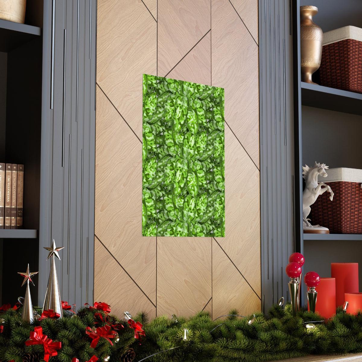 Aglaonema Pictum Botanical Print – Unframed Wall Art