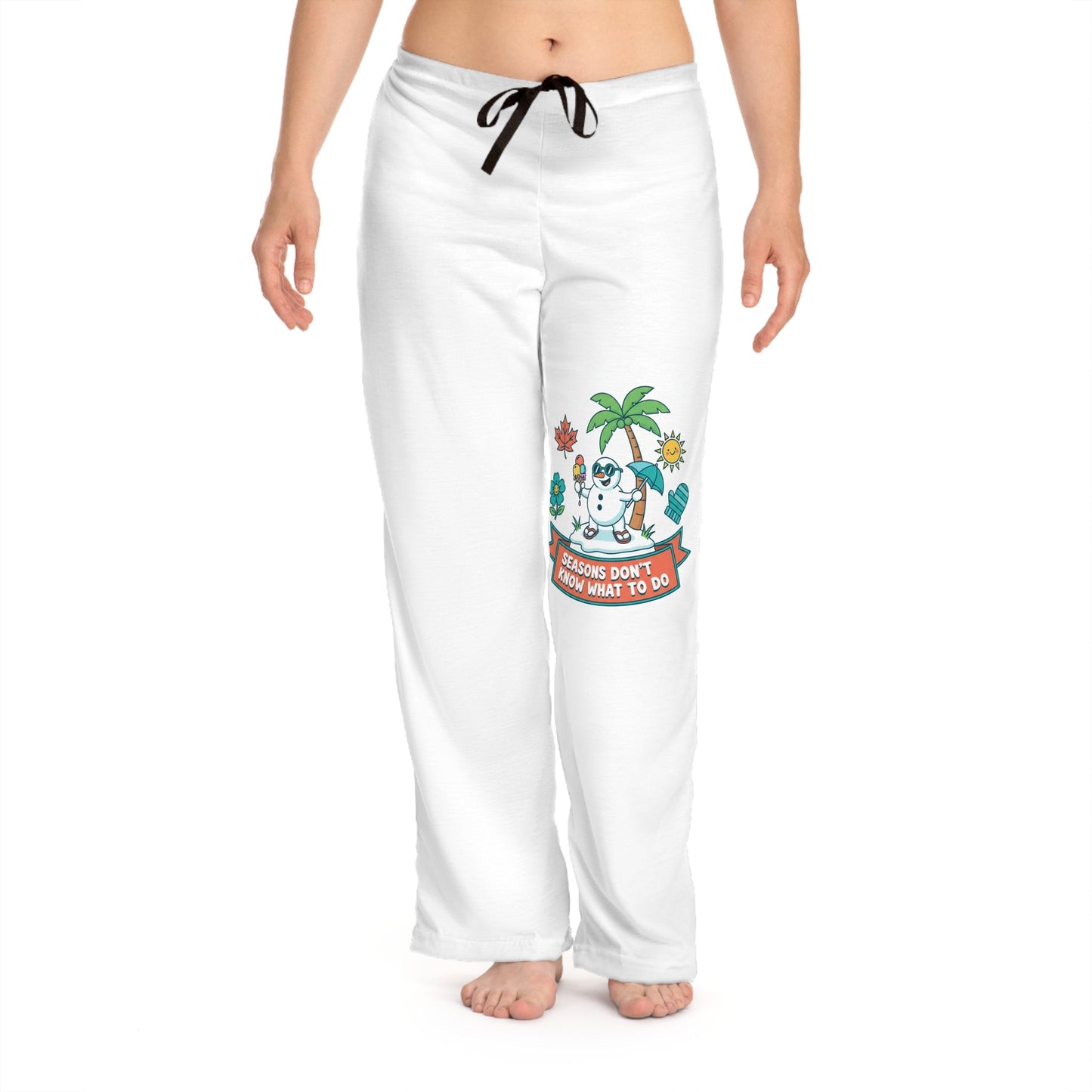 Funny Seasonal Women's Pajama Pants — Holiday Pattern AOP
