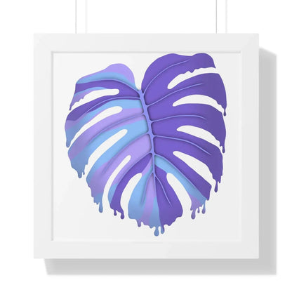 Purple Melting Monstera Framed Print – Botanical Wall Art