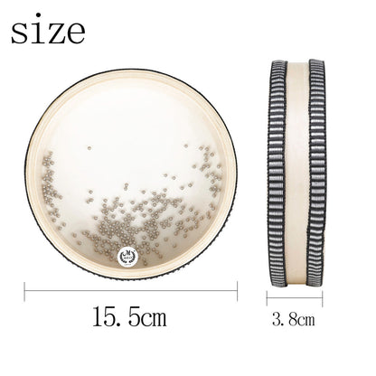 6-inch double-sided transparent wooden black edged wave drum instrument