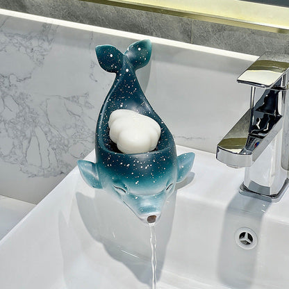 Dolphin Drain Soap Box Ceramic Household Punch-free Toilet