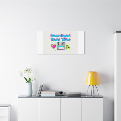 Download Your Vibe Canvas | Y2K Retro Tech, Pixel Floppy Disk Poster