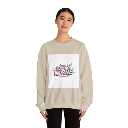 Defy Norms Crewneck Sweatshirt | anti-aesthetic, glitch font