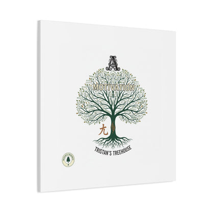 Handwritten Doodle Tree Canvas | Matte Stretched Wall Art